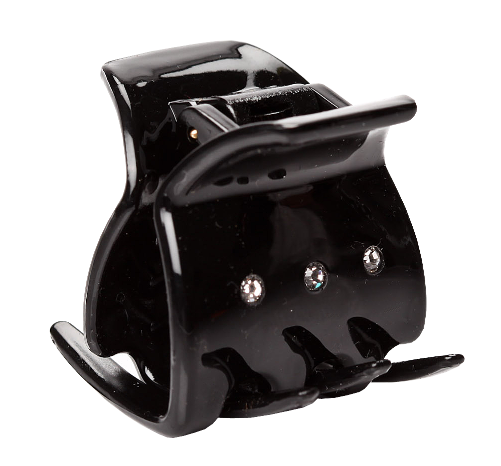 LARGE SPIDER CLIP black w/Swarovski