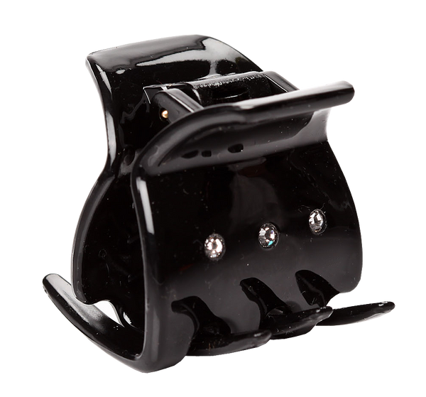 LARGE SPIDER CLIP black w/Swarovski