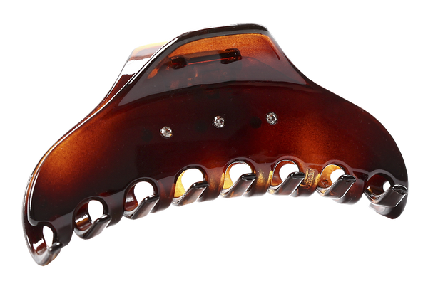 CLAW CLIP tortoise w/Swarovski Crystal