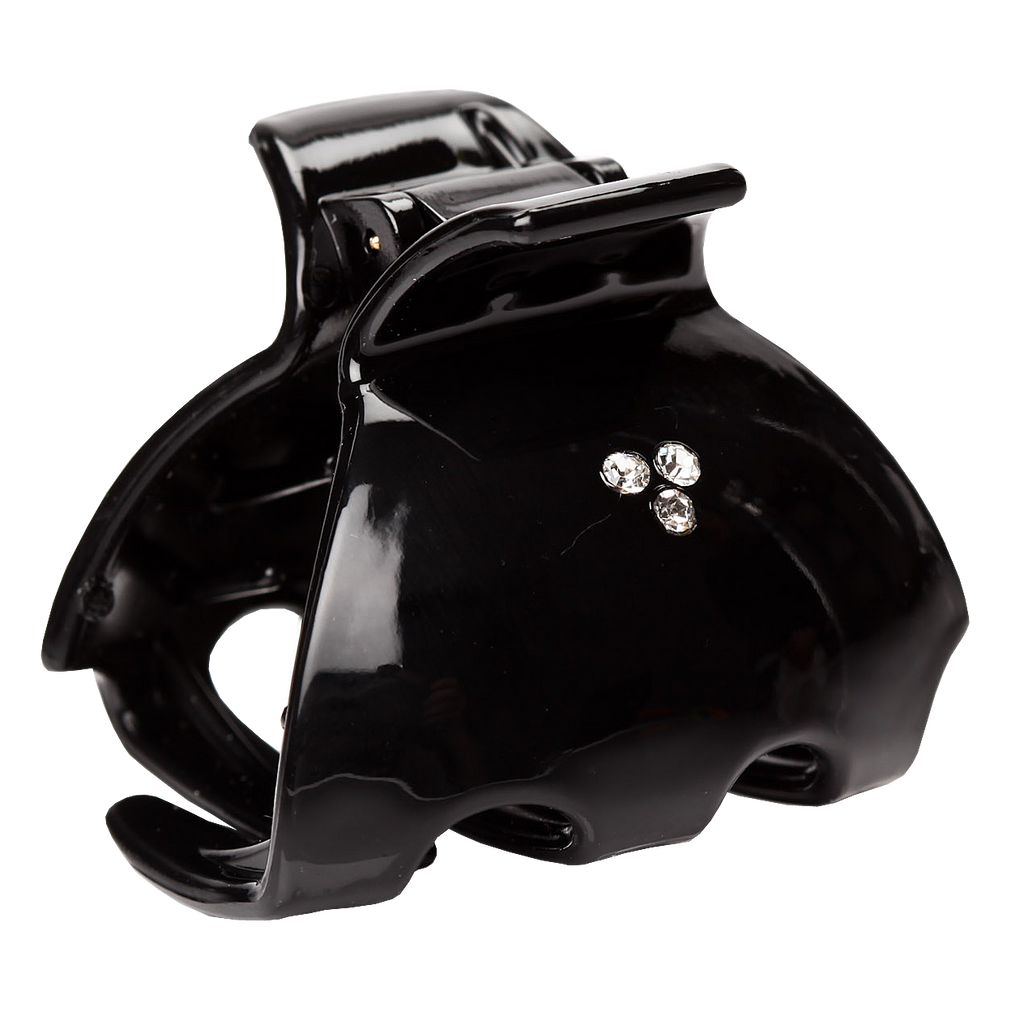 MEDIUM SPIDER CLIP black w/Swarovski