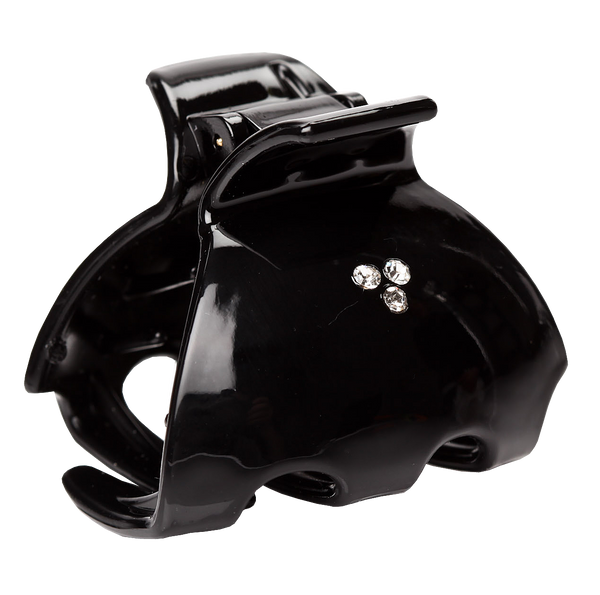 MEDIUM SPIDER CLIP black w/Swarovski