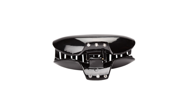 MEDIUM CLAW CLIP black w/Swarovski Crystal